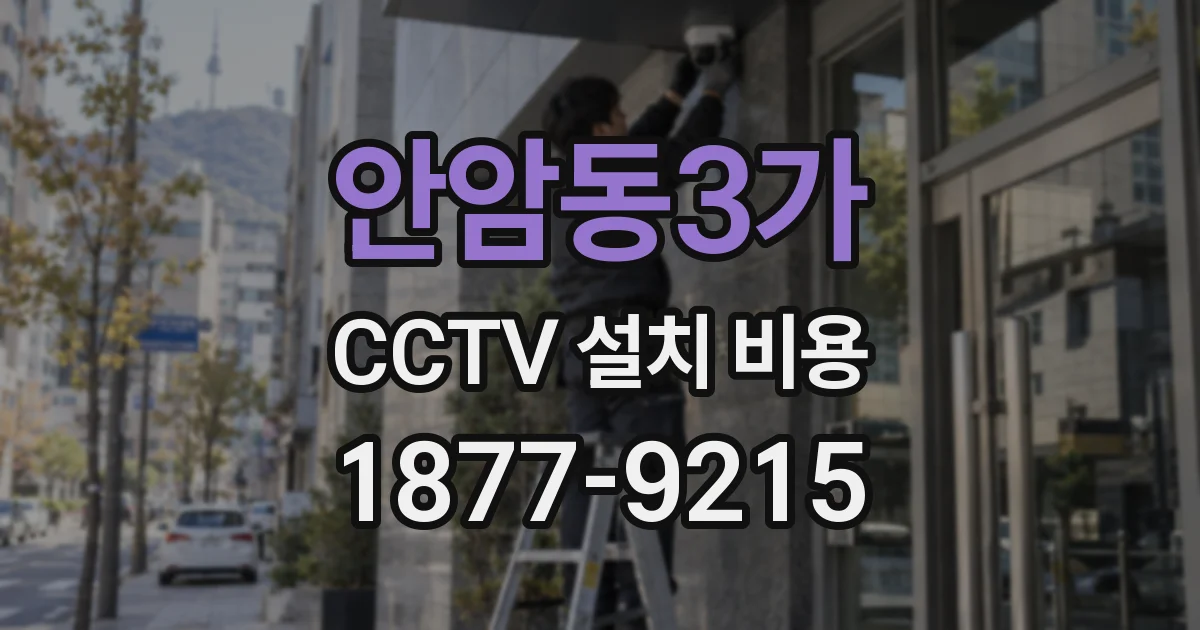 안암동3가 CCTV 설치 비용