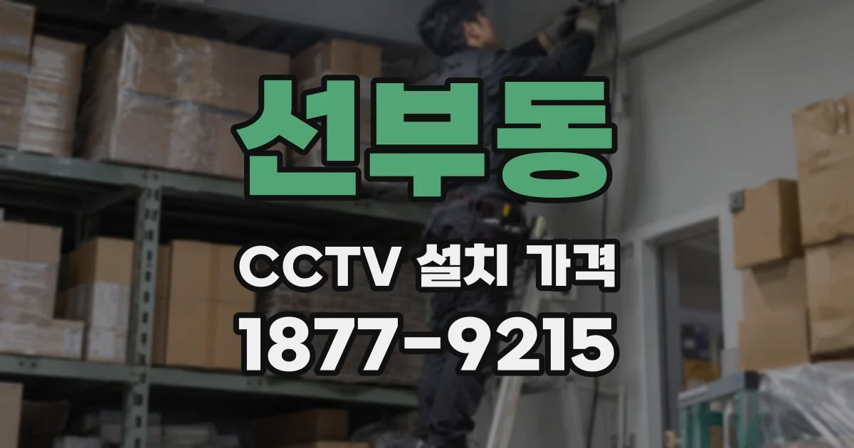 선부동 CCTV 설치 가격