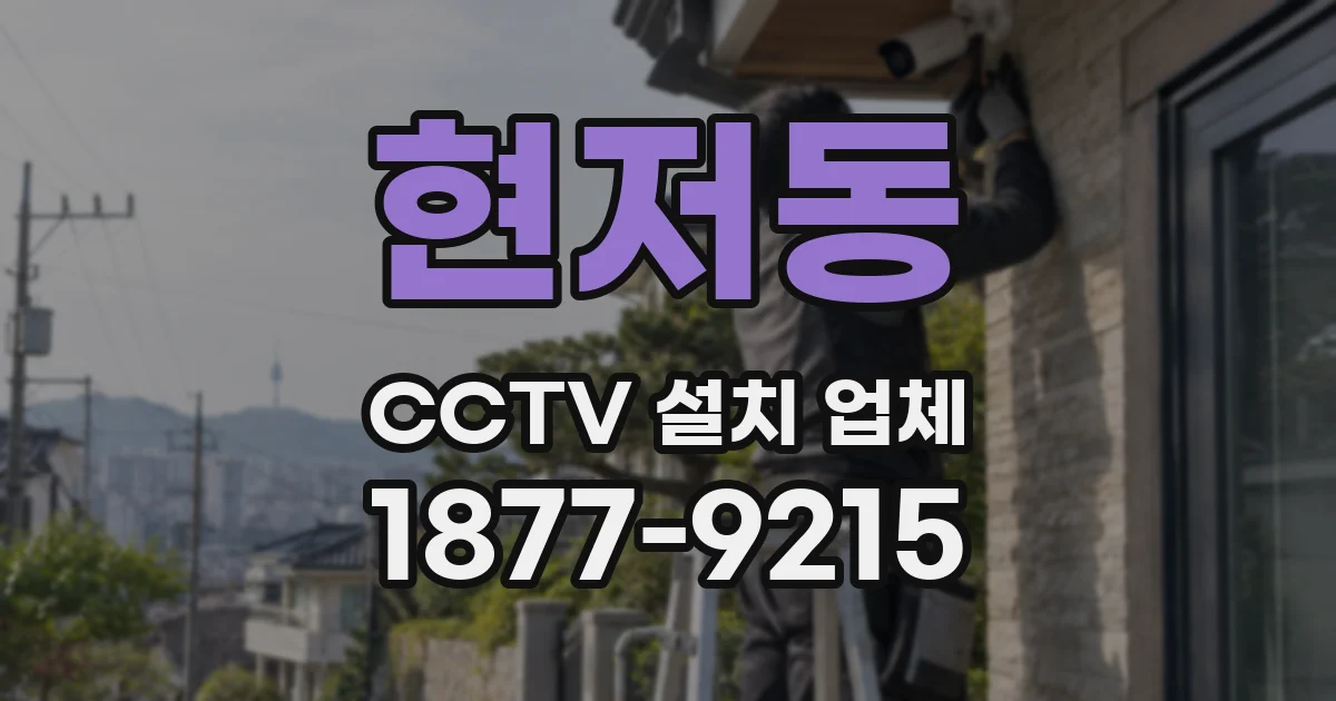 현저동 CCTV 설치 업체