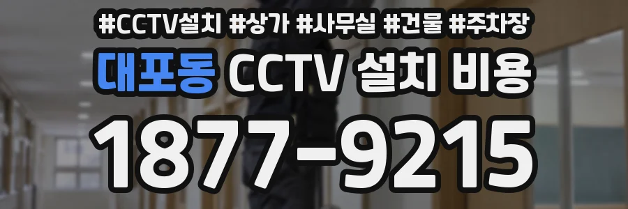 대포동 CCTV 설치 비용