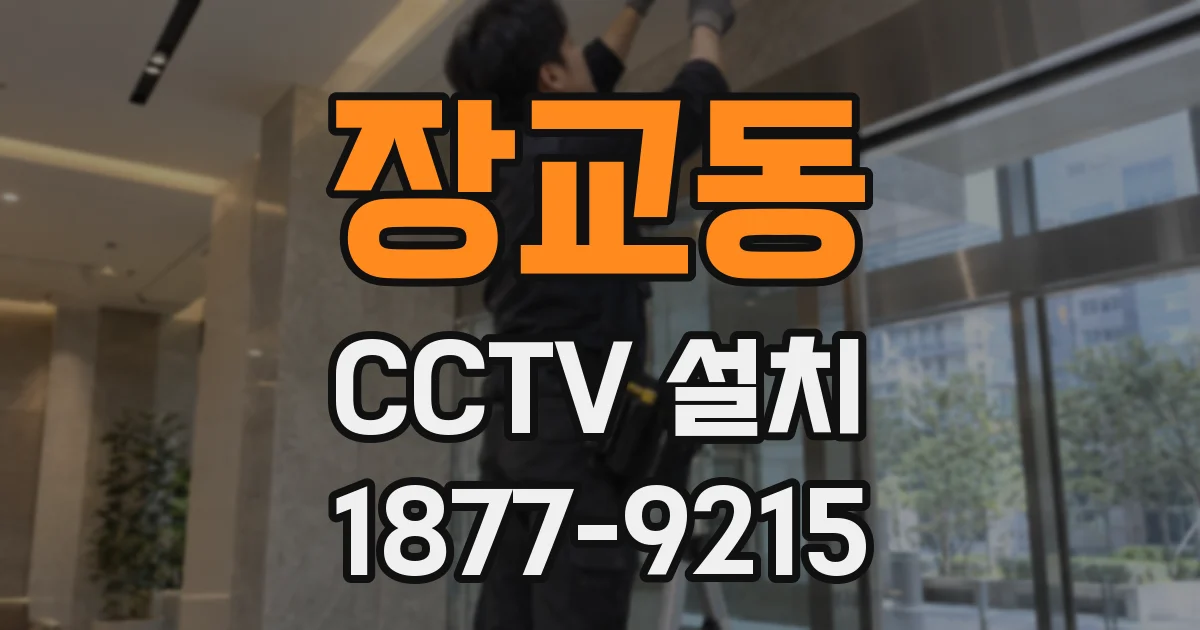 장교동 CCTV 설치