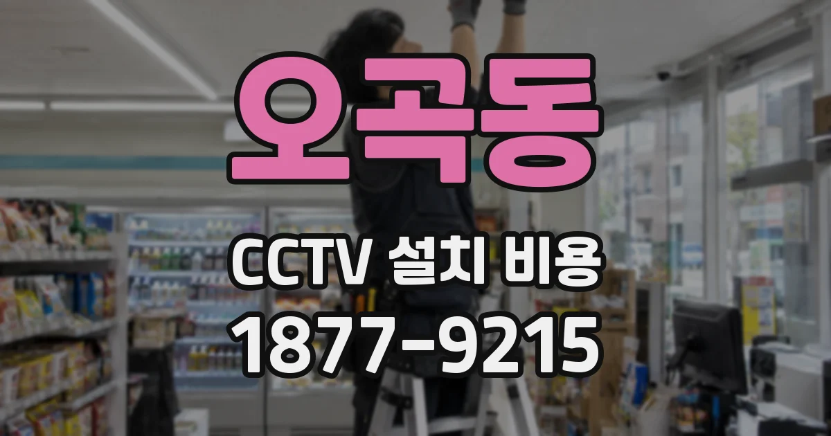 오곡동 CCTV 설치 비용
