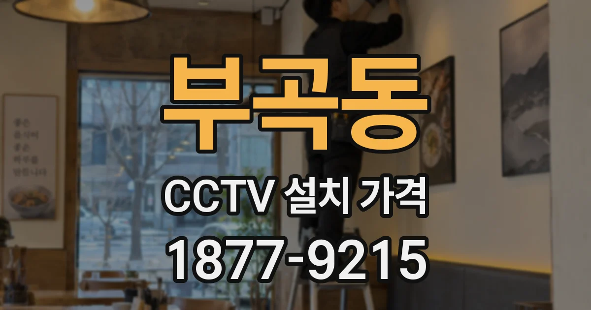 부곡동 CCTV 설치 가격