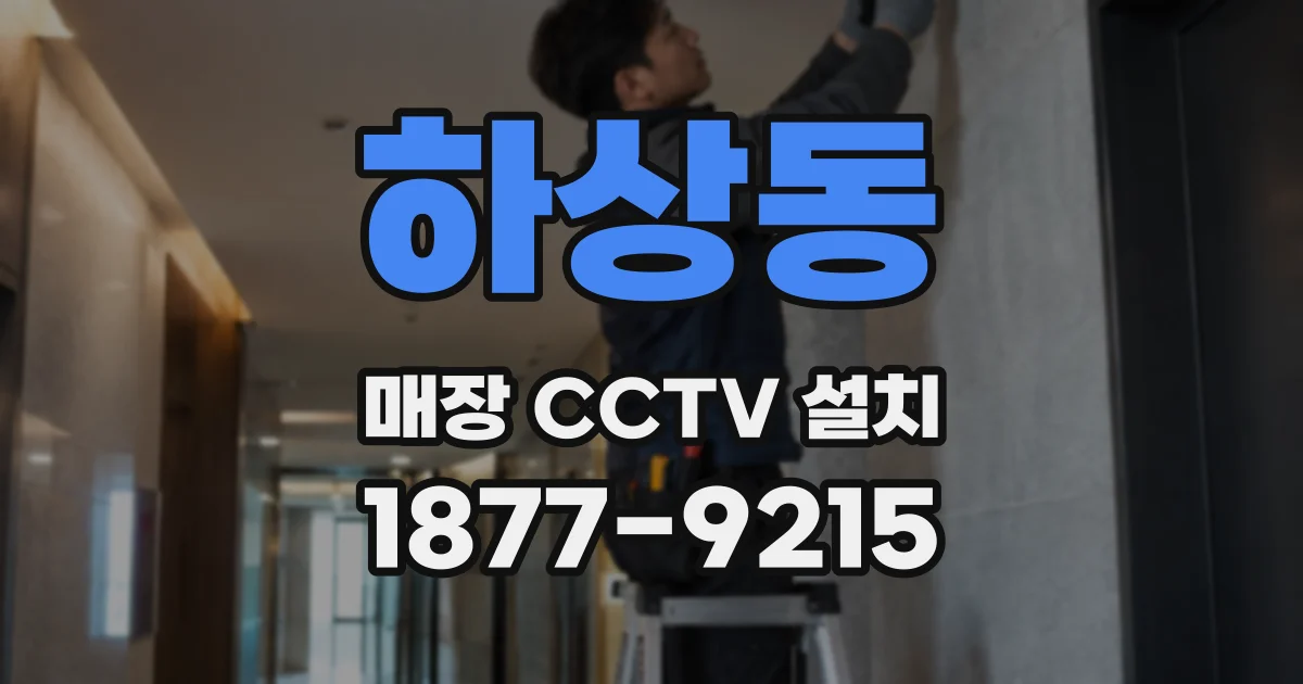 하상동 매장 CCTV 설치