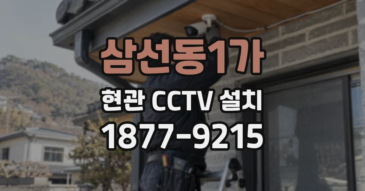 삼선동1가 현관 CCTV 설치