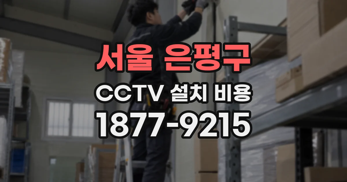 서울 은평구 CCTV 설치 비용