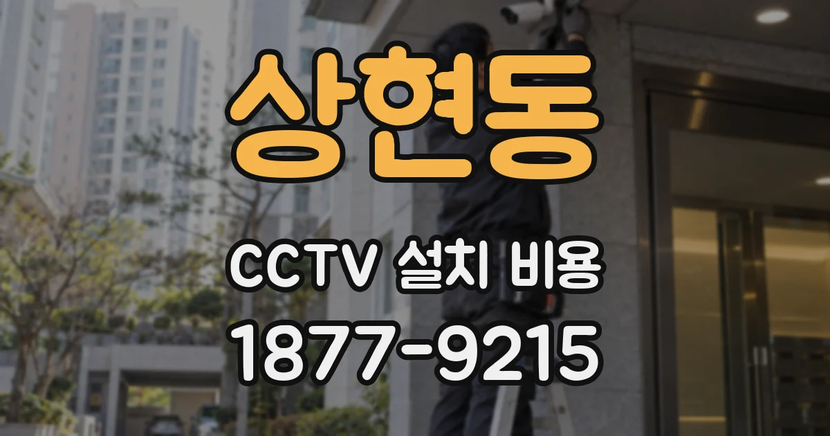 상현동 CCTV 설치 비용