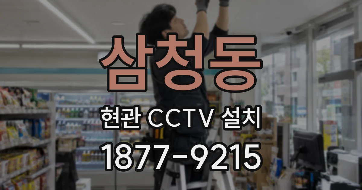 삼청동 현관 CCTV 설치