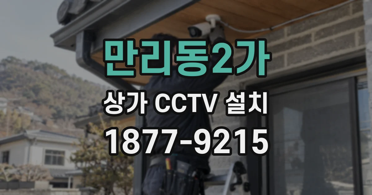만리동2가 상가 CCTV 설치