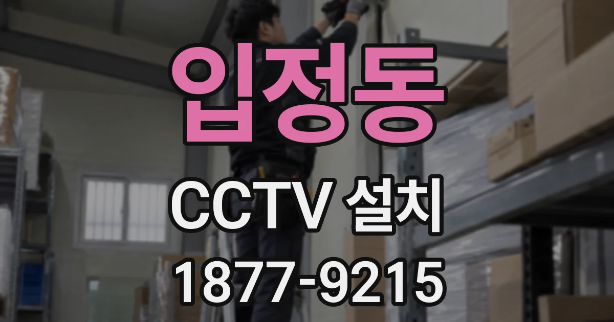 입정동 CCTV 설치