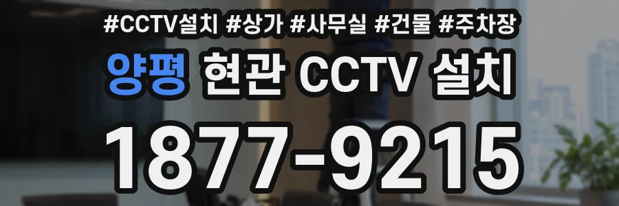 양평 현관 CCTV 설치
