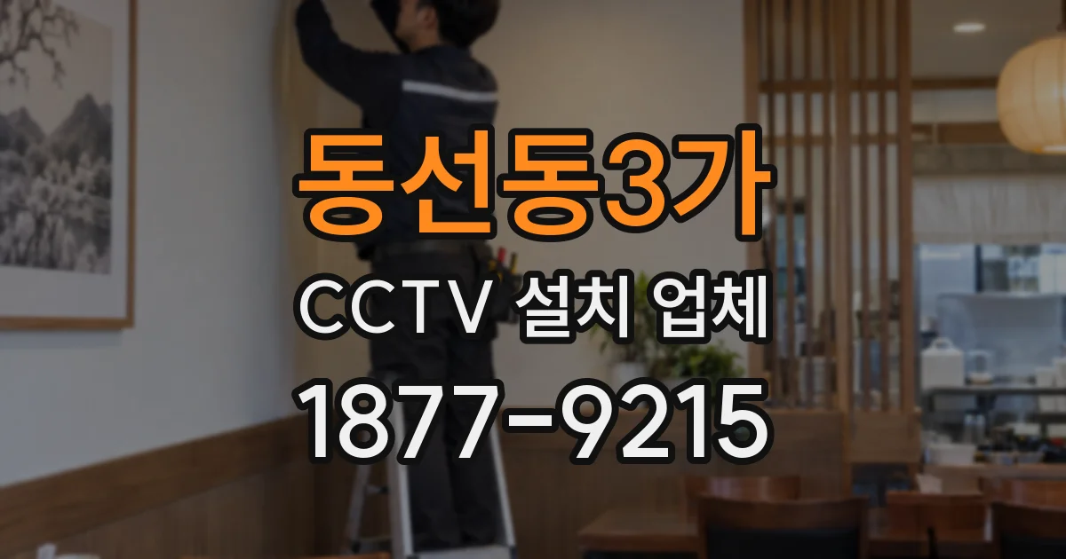 동선동3가 CCTV 설치 업체
