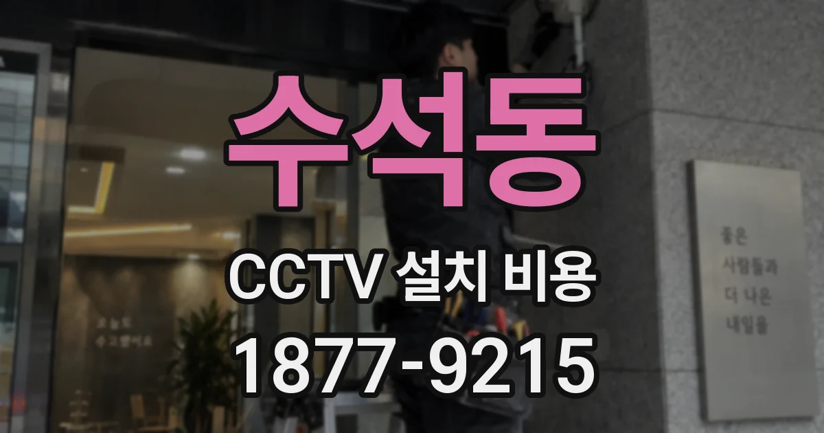수석동 CCTV 설치 비용
