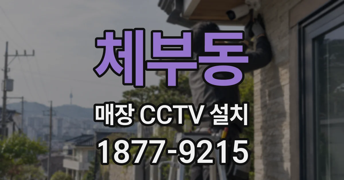 체부동 매장 CCTV 설치