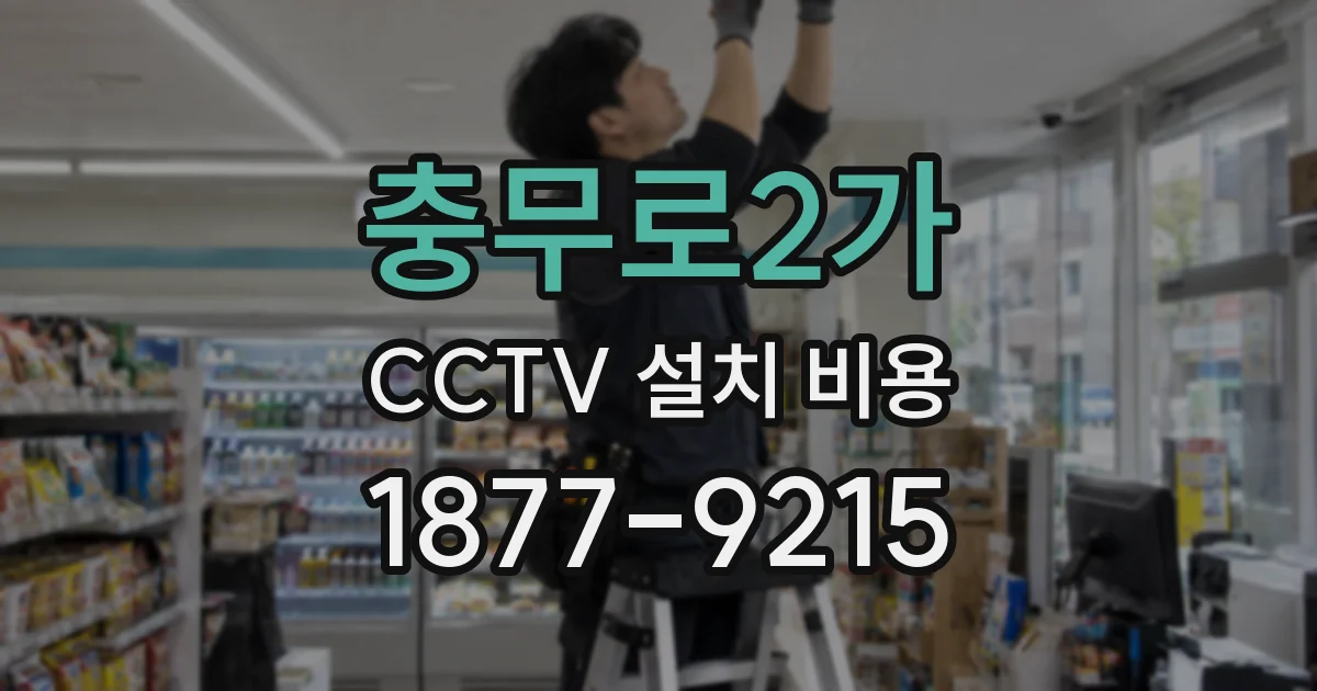 충무로2가 CCTV 설치 비용