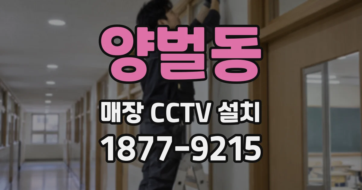 양벌동 매장 CCTV 설치