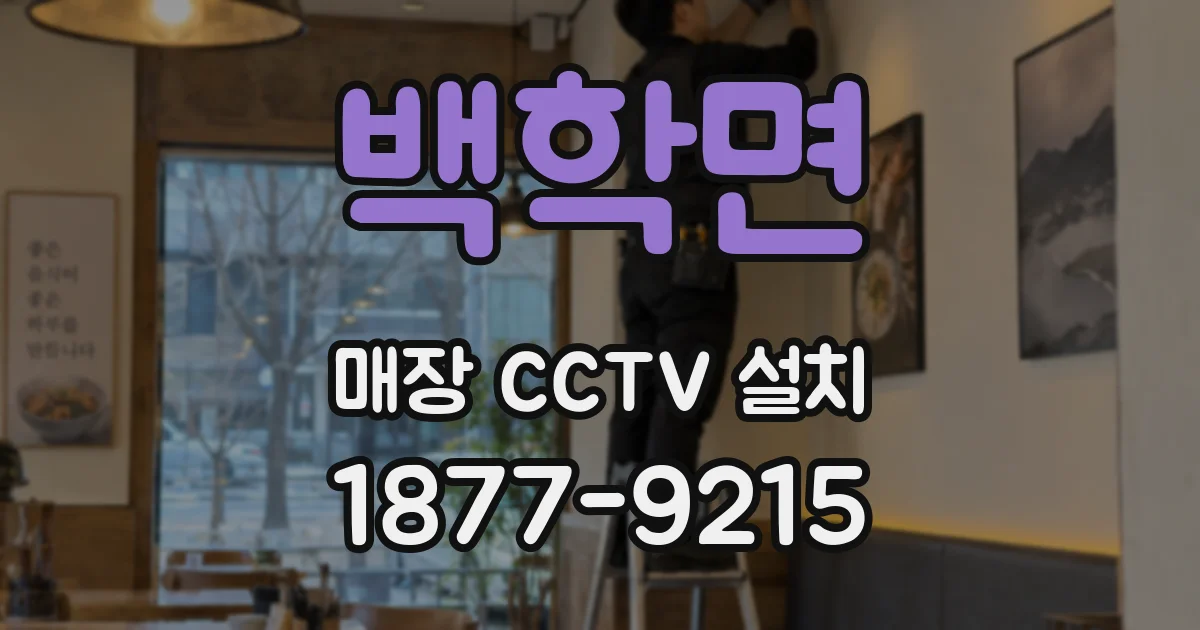 백학면 매장 CCTV 설치