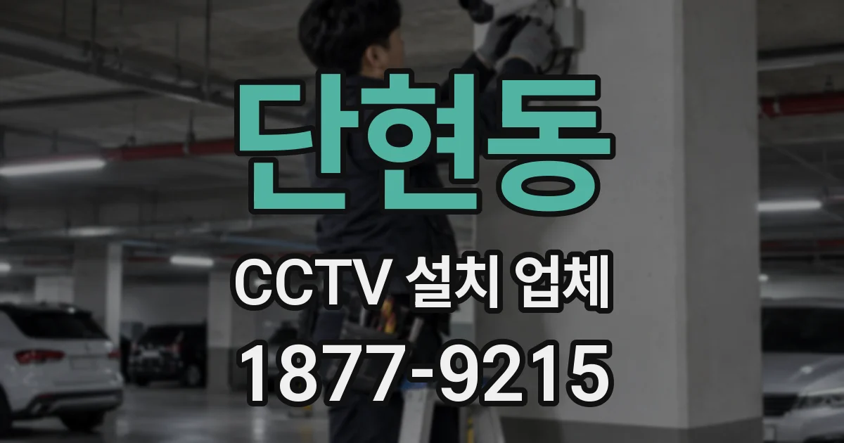 단현동 CCTV 설치 업체