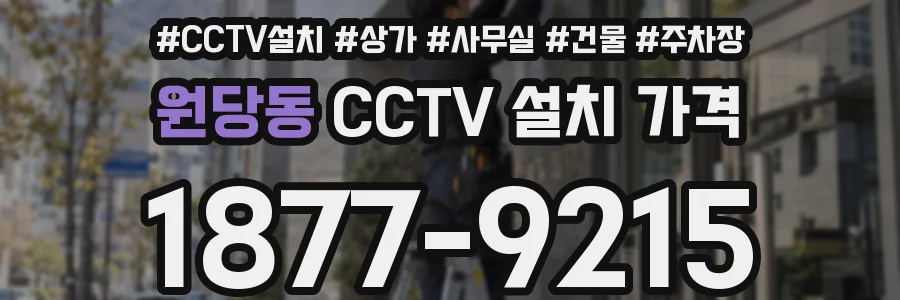 원당동 CCTV 설치 가격