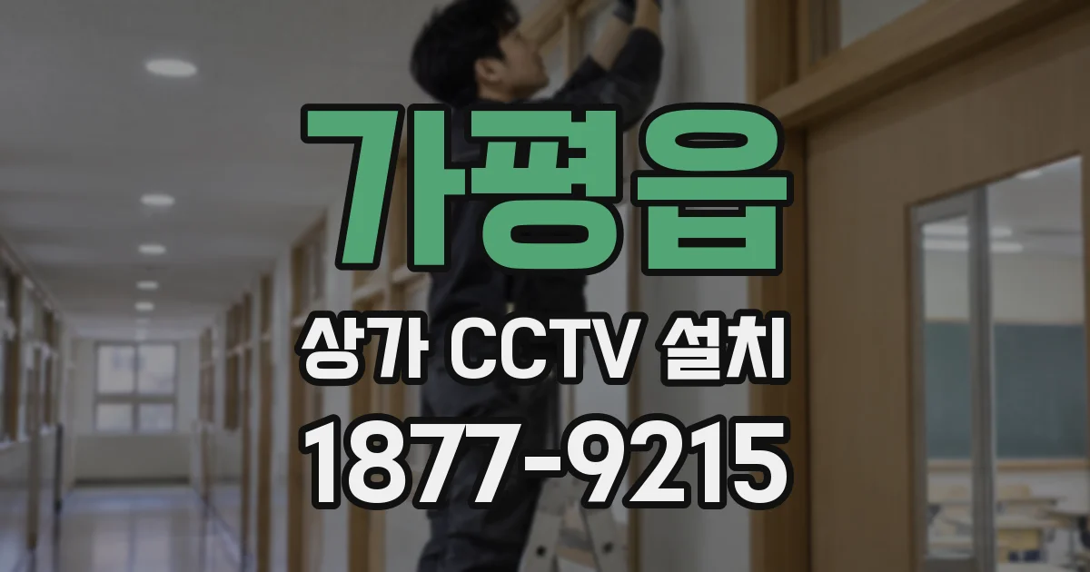 가평읍 상가 CCTV 설치
