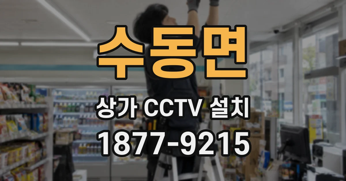 수동면 상가 CCTV 설치