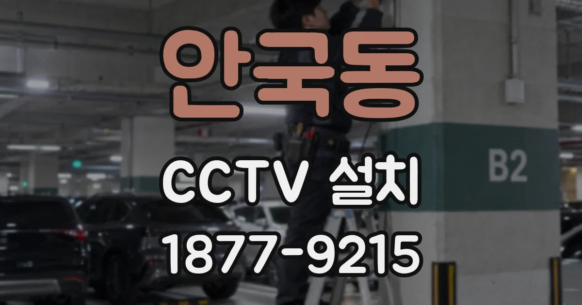 안국동 CCTV 설치