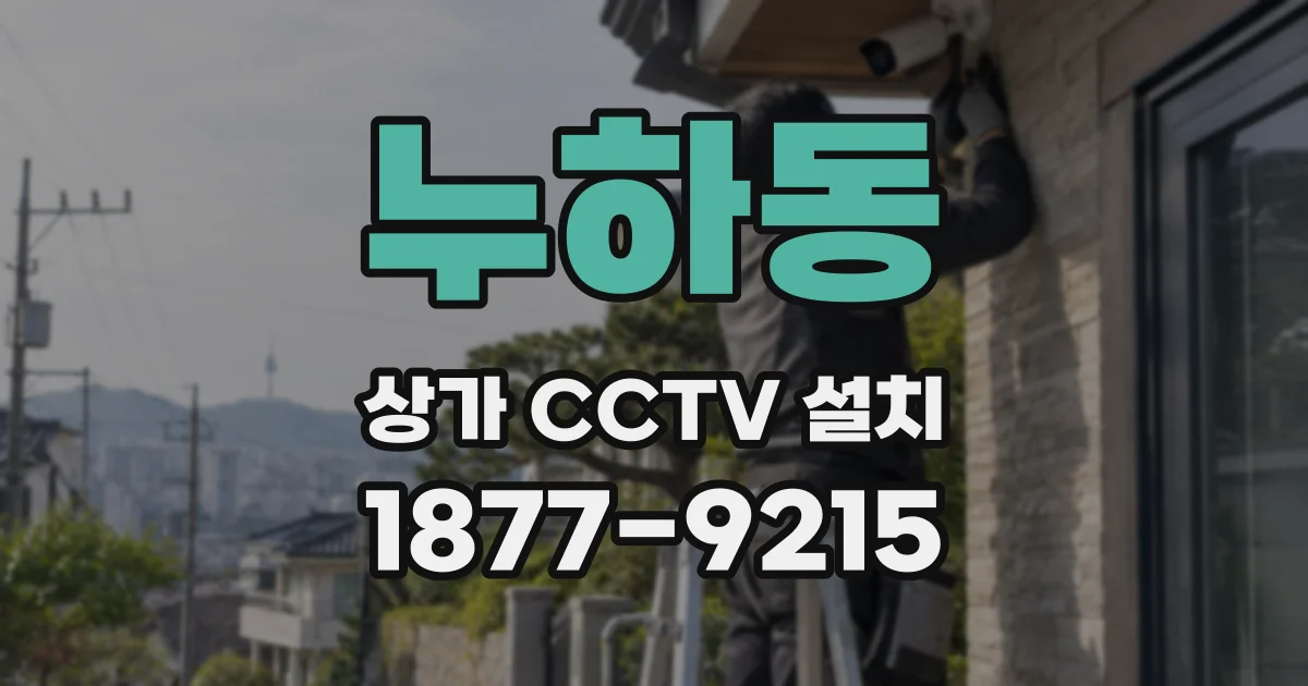 누하동 상가 CCTV 설치