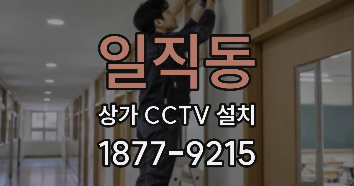 일직동 상가 CCTV 설치