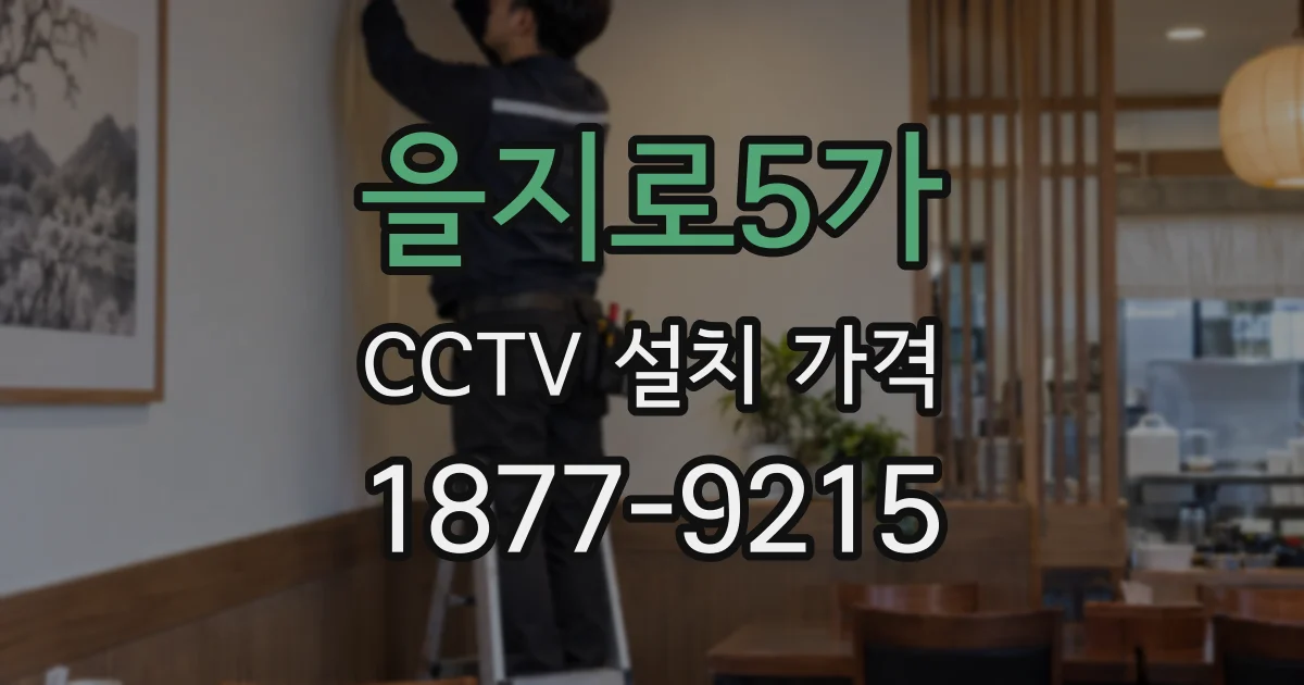 을지로5가 CCTV 설치 가격
