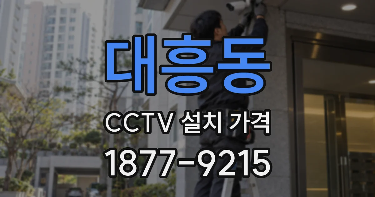대흥동 CCTV 설치 가격