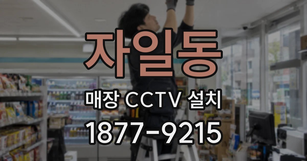자일동 매장 CCTV 설치