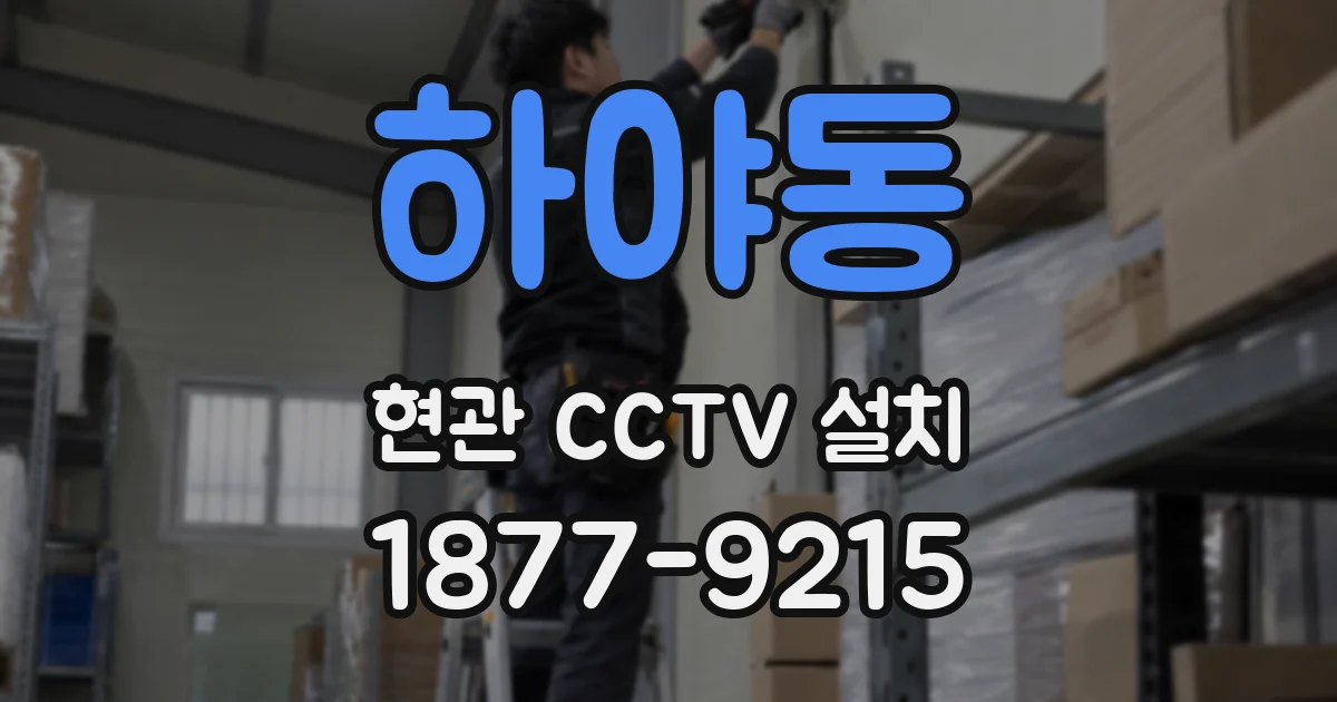 하야동 현관 CCTV 설치