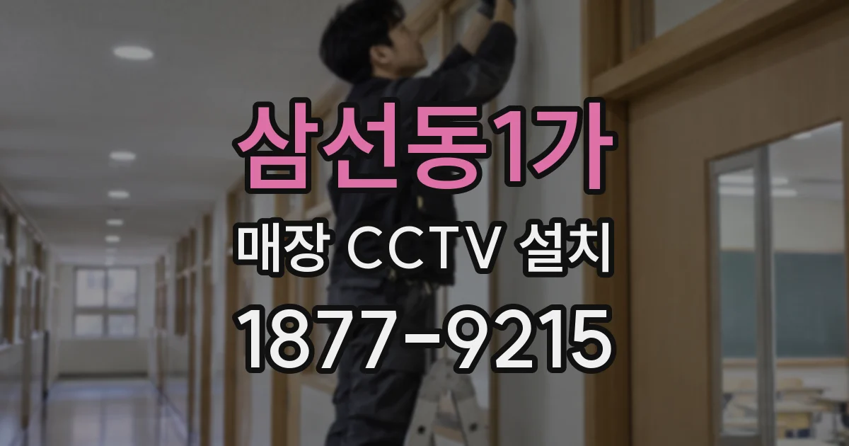 삼선동1가 매장 CCTV 설치
