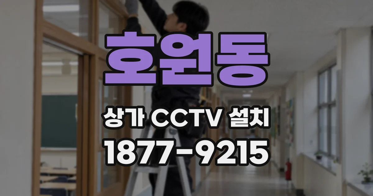 호원동 상가 CCTV 설치