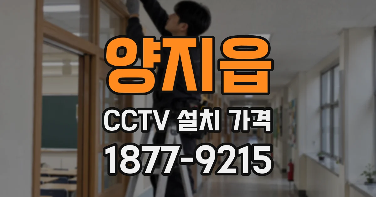 양지읍 CCTV 설치 가격