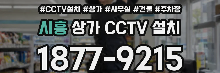 시흥 상가 CCTV 설치