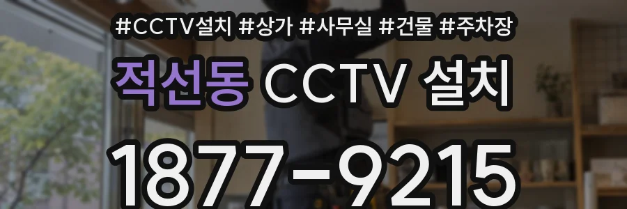 적선동 CCTV 설치