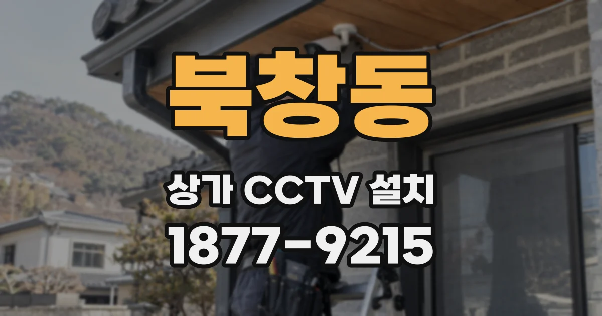북창동 상가 CCTV 설치