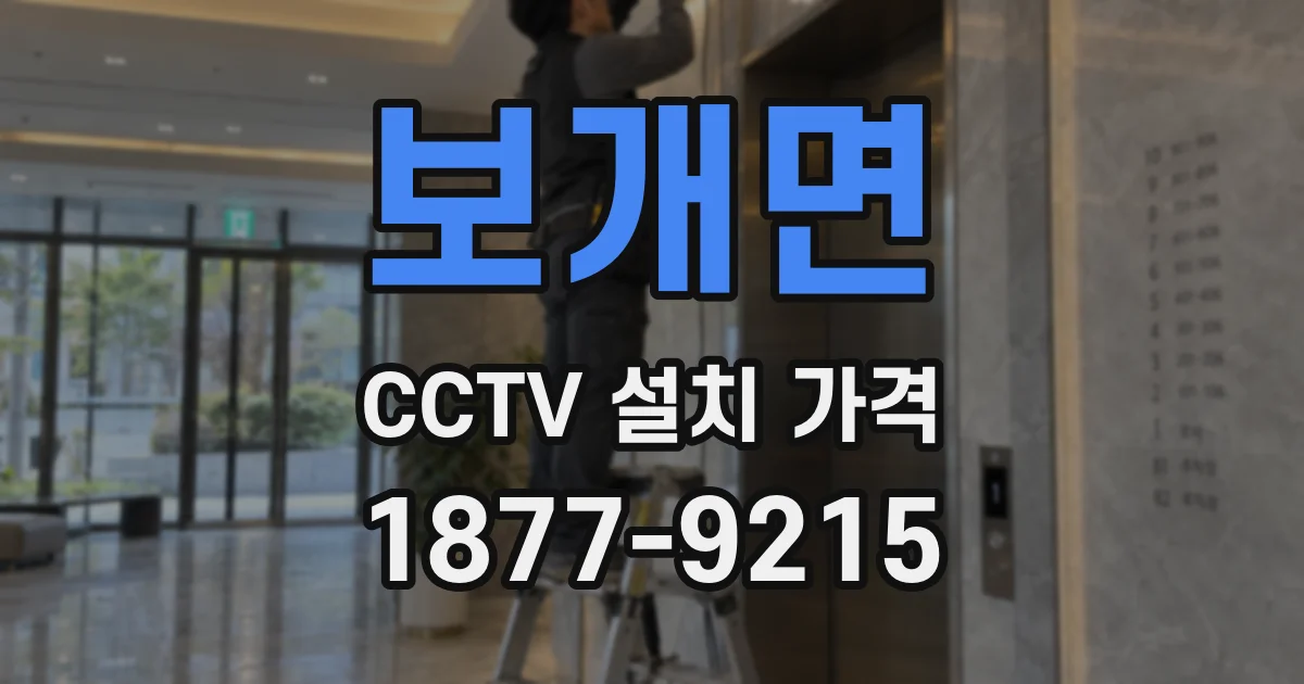 보개면 CCTV 설치 가격