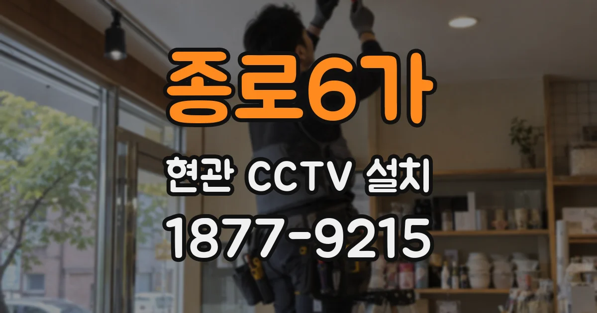 종로6가 현관 CCTV 설치