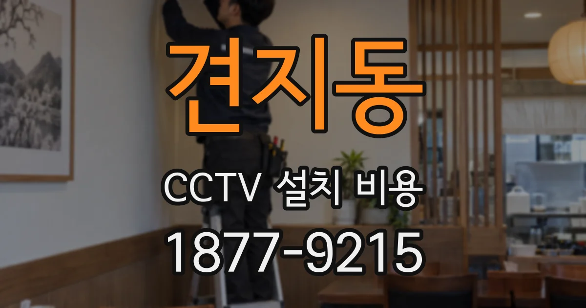견지동 CCTV 설치 비용