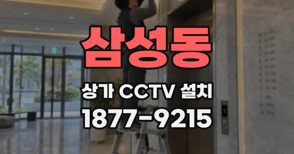 삼성동 상가 CCTV 설치