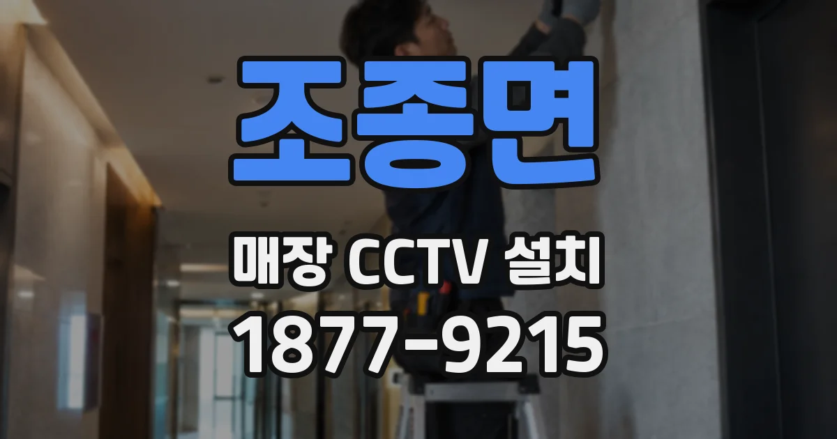 조종면 매장 CCTV 설치