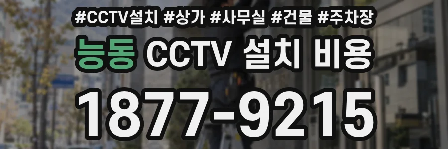 능동 CCTV 설치 비용