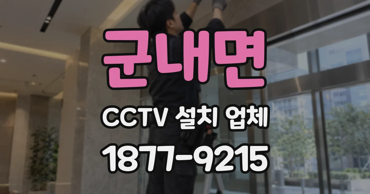 군내면 CCTV 설치 업체