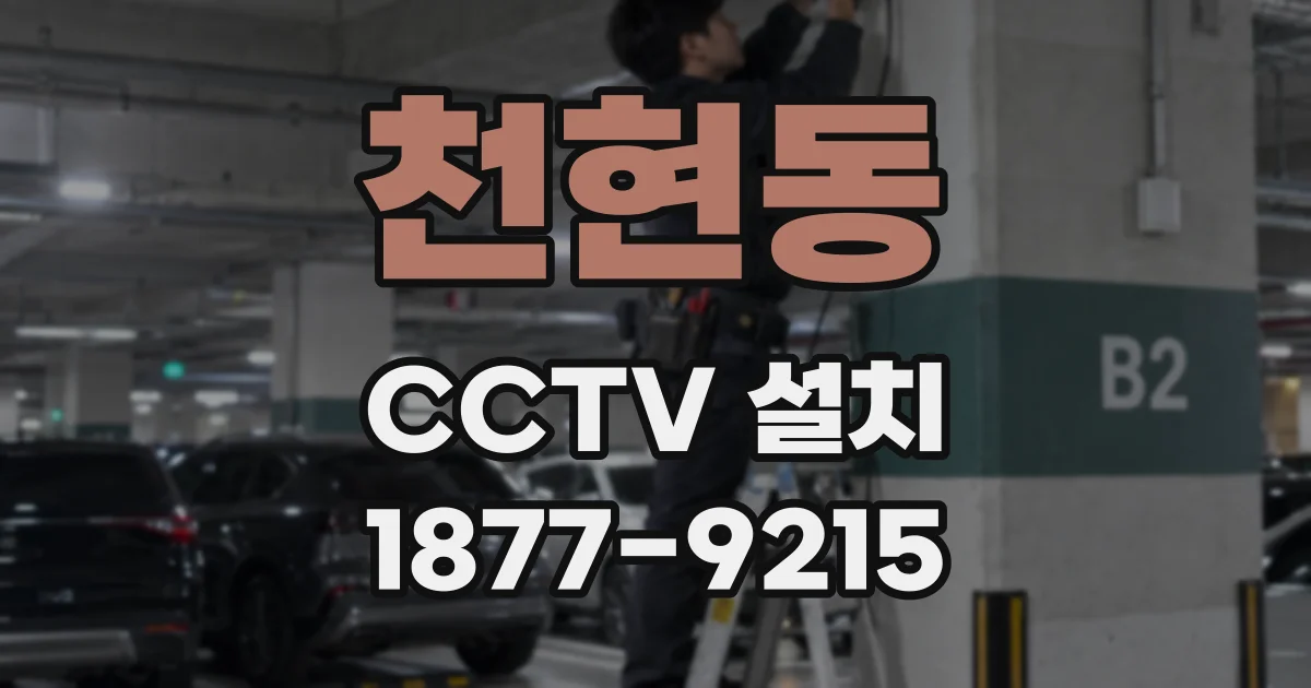 천현동 CCTV 설치