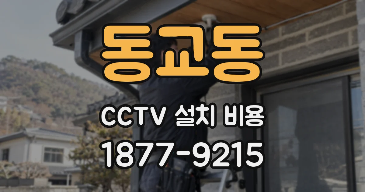 동교동 CCTV 설치 비용