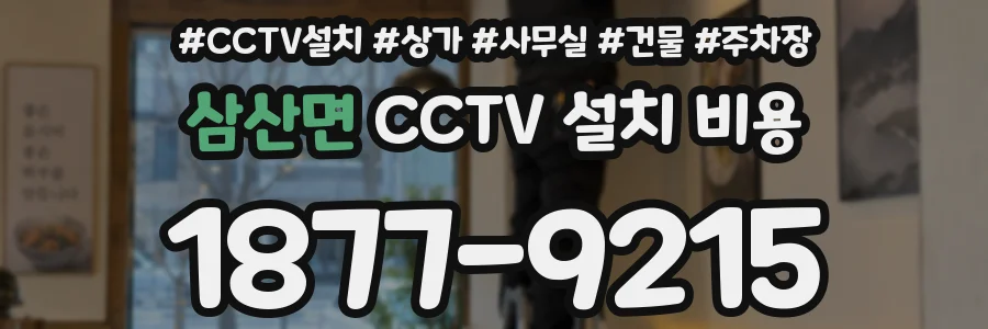 삼산면 CCTV 설치 비용