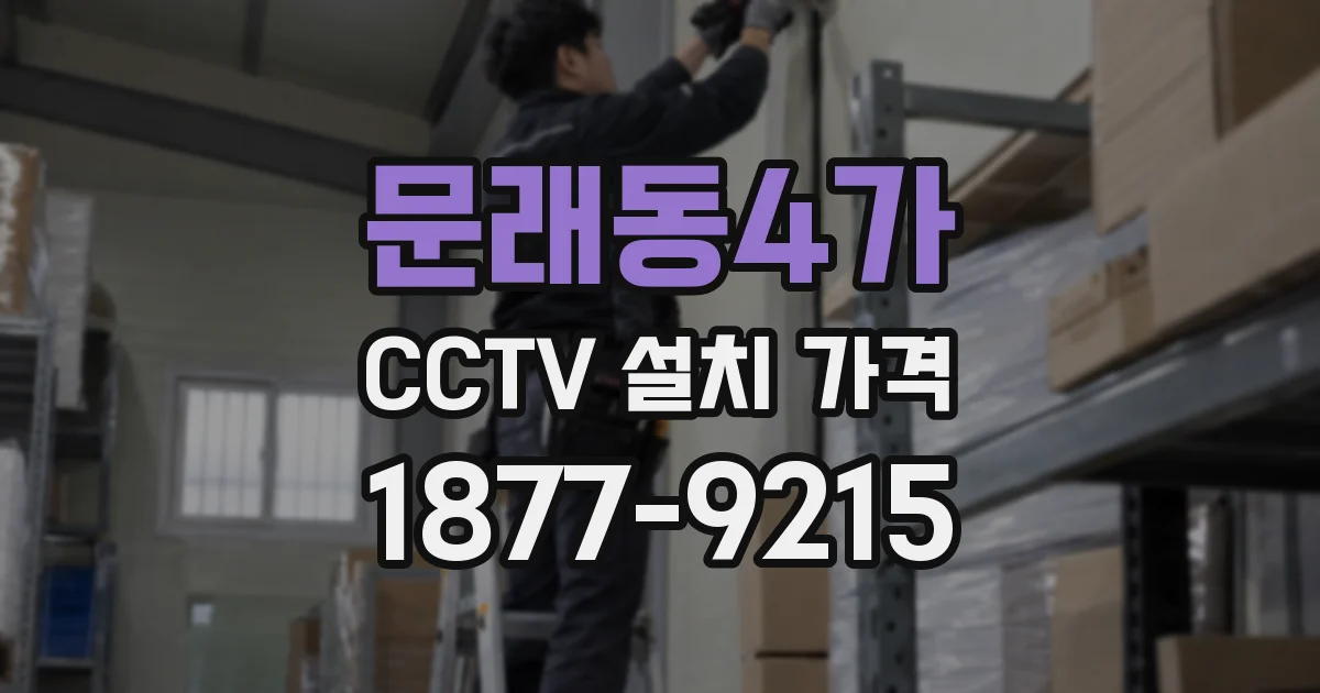 문래동4가 CCTV 설치 가격
