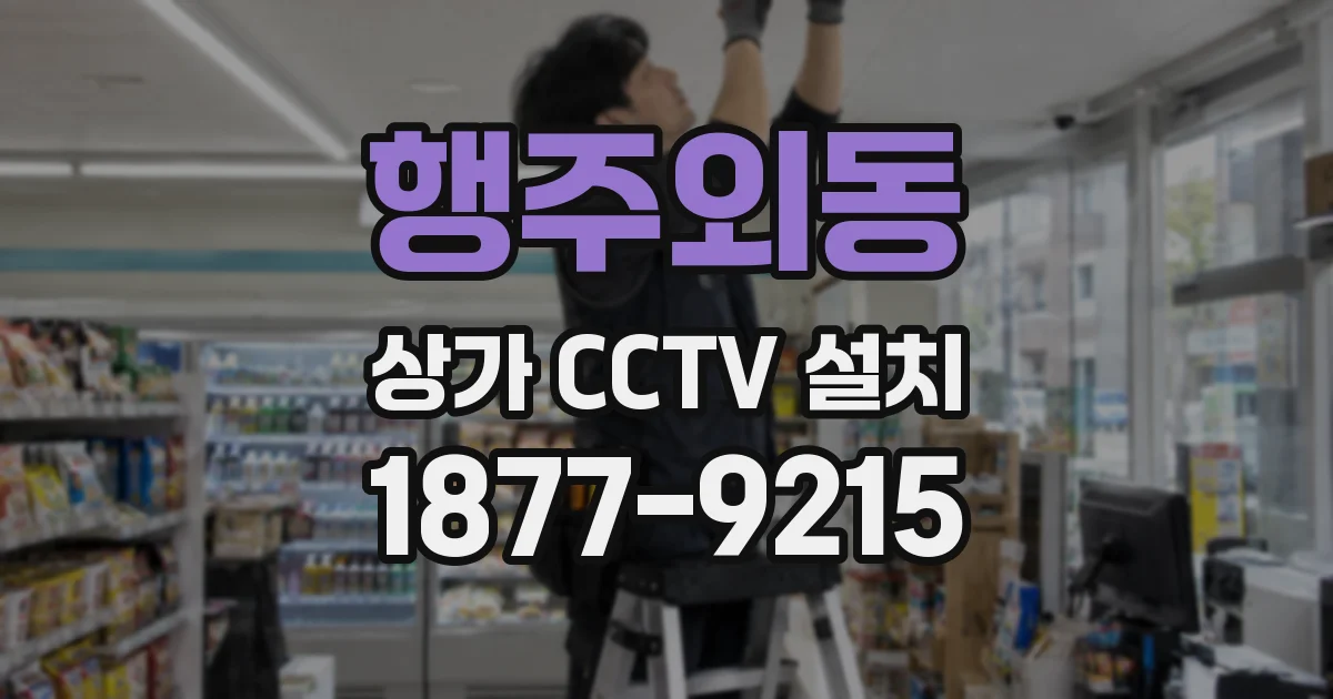 행주외동 상가 CCTV 설치